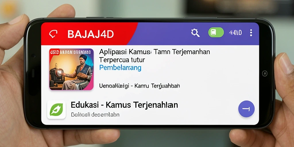 Tampilan antarmuka aplikasi BAJAJ4D untuk terjemahan bahasa yang mudah.