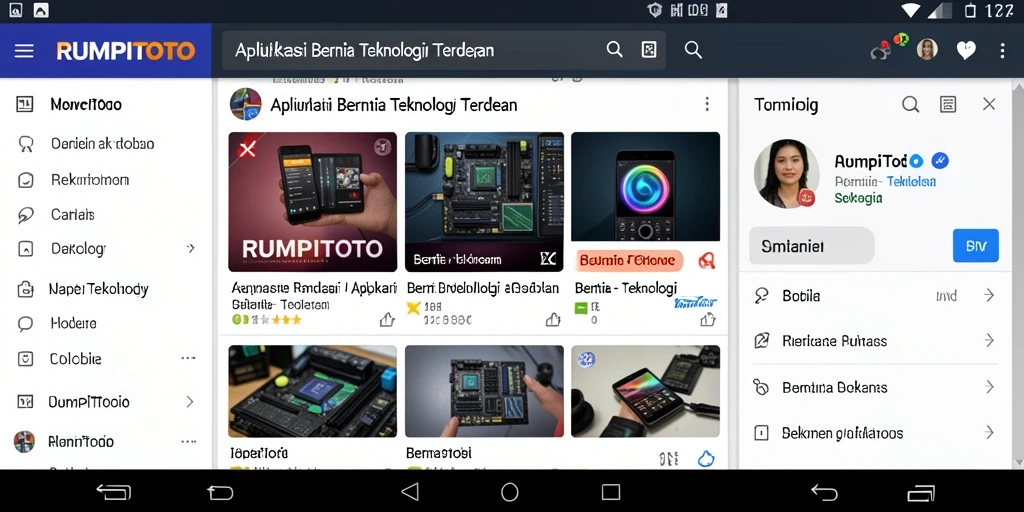 Tampilan antarmuka utama RUMPITOTO dengan berita terkini.