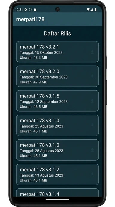 Riwayat Versi Aplikasi merpati178 untuk Pengguna Android